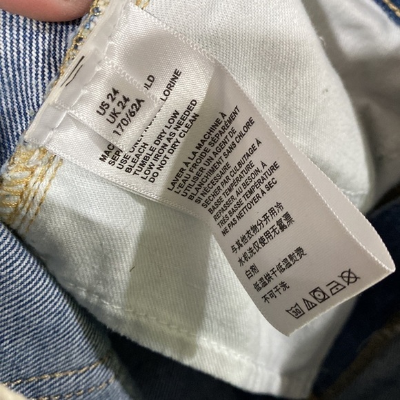 BDG jeans slim straight 24 bleach faded acid wash denim 100%‎ cotton - Picture 5 of 7